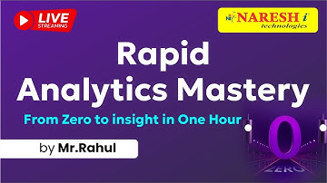 Rapid Analytics Mastery : From Zero to insight in One Hour @ 10:30 AM (IST) by Mr.Rahul