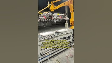 It can palletize two bags at a time with high efficiency and accuracy.#automation