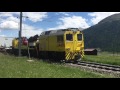 Rhatische Bahn , freight train and new Albula tunnel works