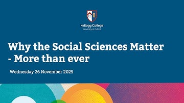 Why the Social Sciences Matter - More than ever