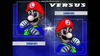 MUGEN Bonus completely normal battle + LuigiFan1 & Evil LuigiFan1 vs Their Matrix Version
