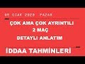 İTALYA İDDAA YORUMLARI  9 ŞUBAT PAZAR İDDAA TAHMİNLERİ  OranAnalizTV