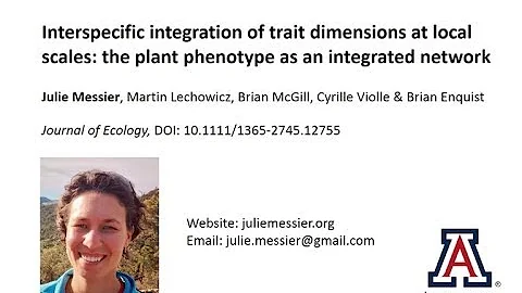 Julie Messier - Interspecific integration of trait...