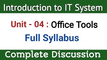 Unit-04 : Open Office Tools ll Complete Discussion ll Full Syllabus ll
