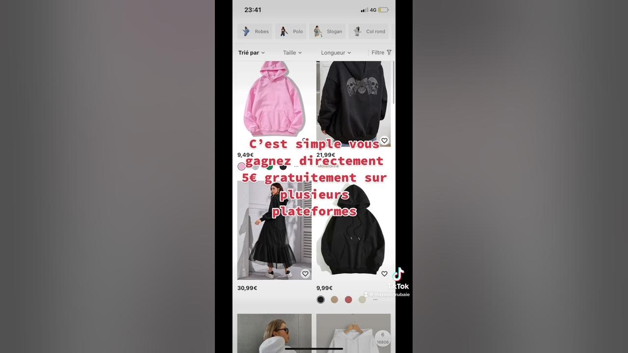 Commander gratuitement sur SHEIN YouTube