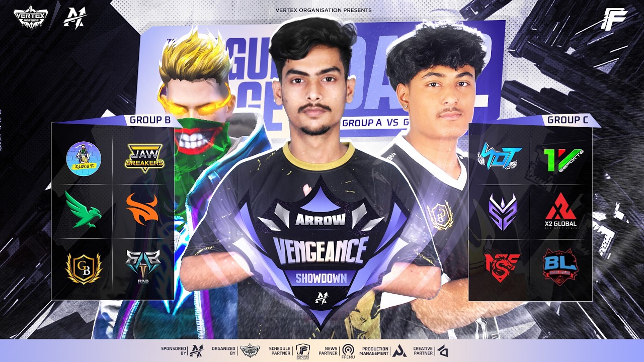 [🔴LIVE] LEAGUE D2 | ARROW VENGEANCE SHOWDOWN | VERTEX | AP PROD | FT.‪