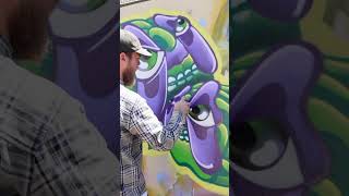 How To Spray Your Own Character! P3 Easy Tutorial - #graffiti #mural #streetart #tutorial Update