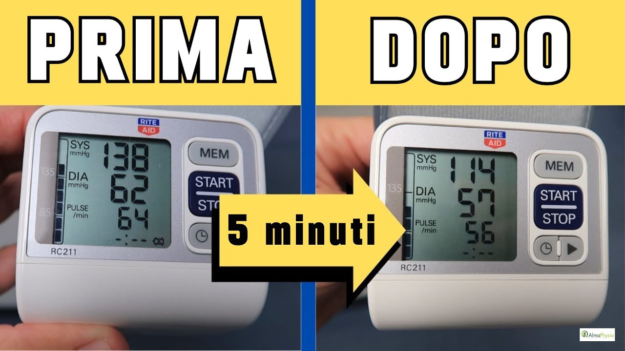 Abbassa la PRESSIONE sanguigna in 5 minuti : 2 METODI comprovati