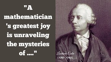 The best and most inspiring quotes from Leonhard Euler.