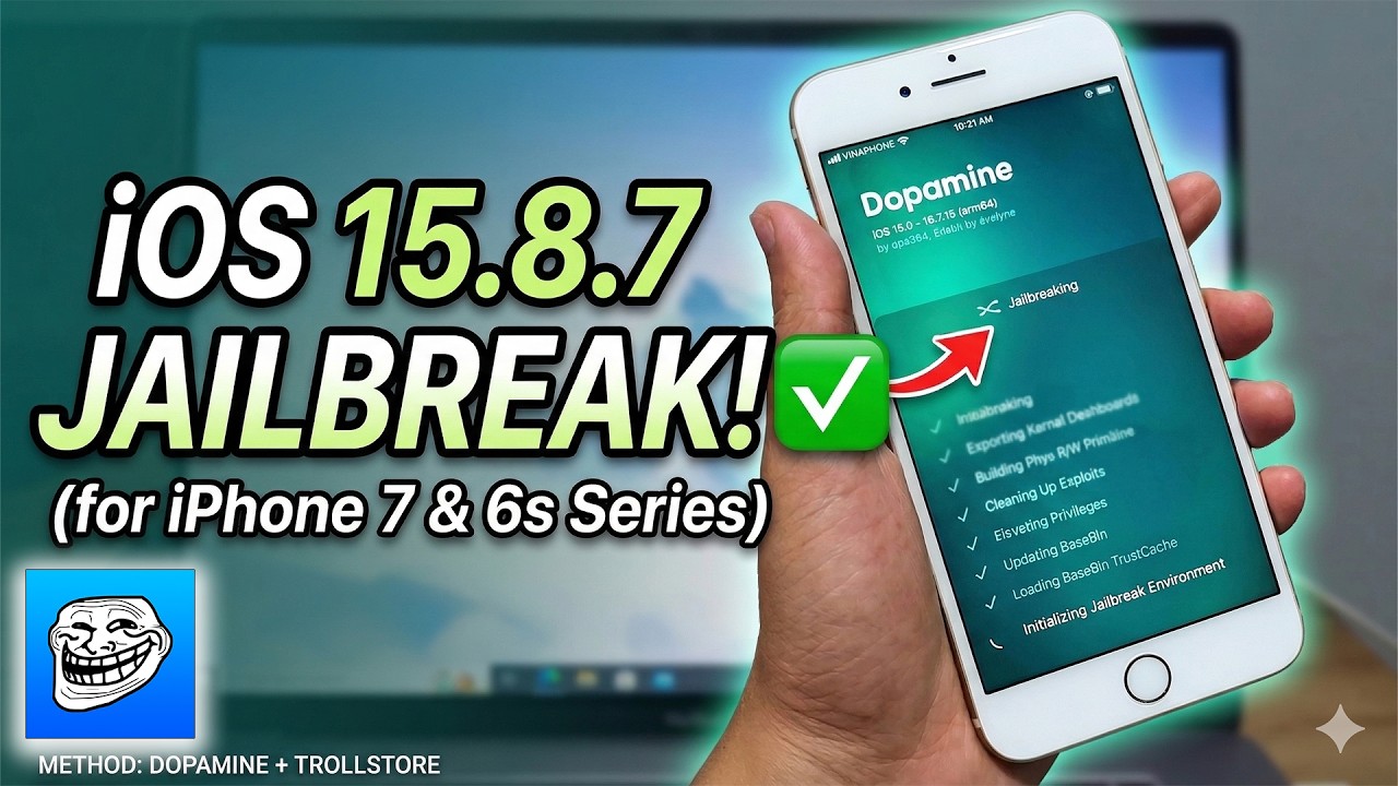 How to Jailbreak iOS 15.8.7 (iPhone 7/6s/Plus) with Dopamine