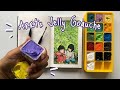 Testing Arrtx Jelly Gouache | UNBOXING & ART SUPPLY REVIEW 🌿 Painting Studio Ghibli scenes 🌿