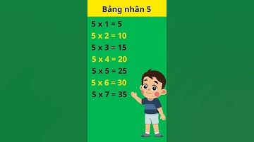 BẢNG CỬU CHƯƠNG NHÂN 5｜Kênh Mầm Non
