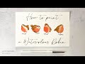 How to Paint a Watercolour Robin