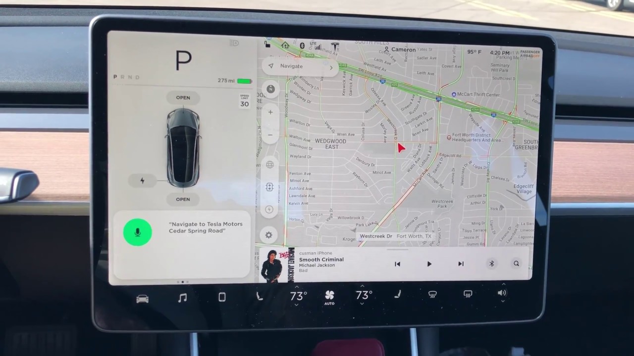 GPS et TESLA Maps Navigation 