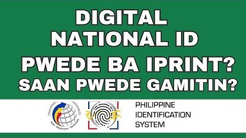 DIGITAL NATIONAL ID SAAN PWEDE GAMITIN #digitalnationalid #philippinenationalid