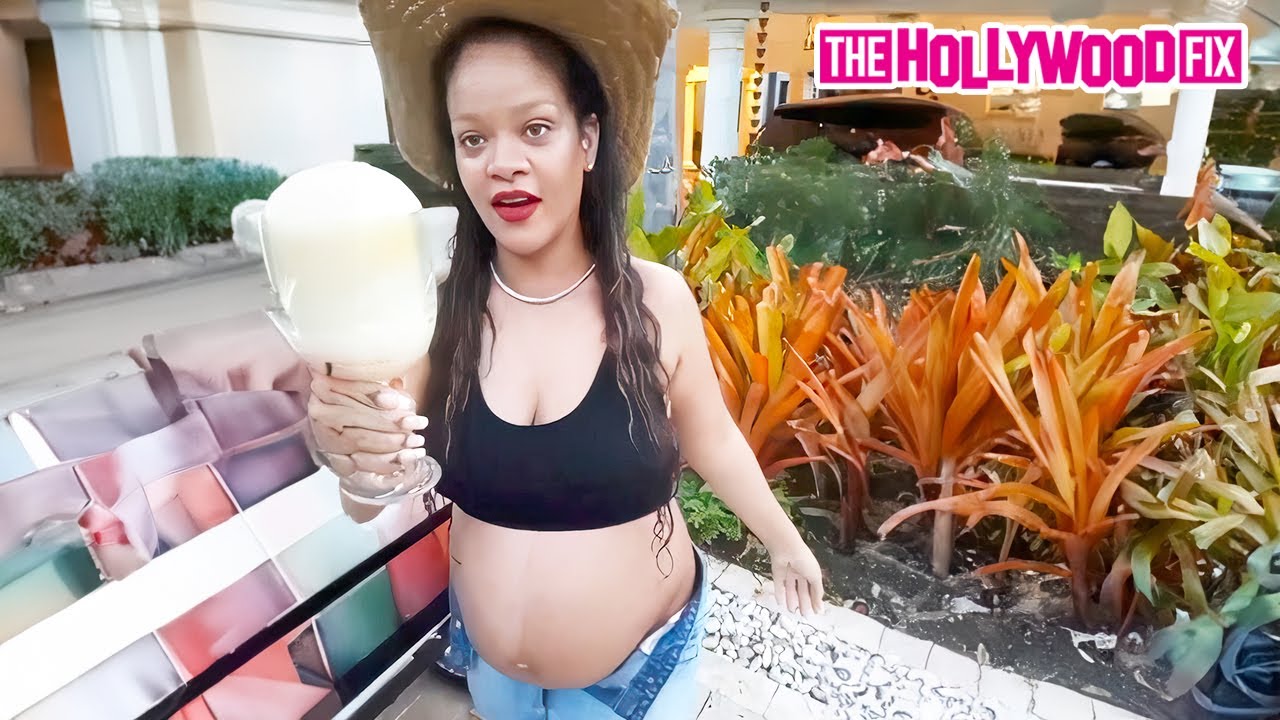 Rihanna & ASAP Rocky Are Happier Than Ever While Getting Snow Cones Delivered To Their Villa