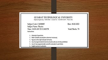 C TO D GTU PHYSICS MCQ PAPER SOLUTION