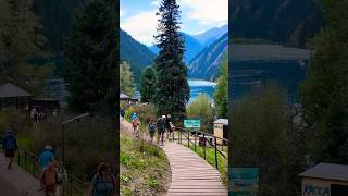 Лодочная станция на озере Кольсай #кольсай #almaty #kazakhstan #kazakhstantravel