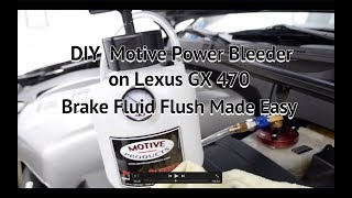 Brake fluid flush using motive power bleeder on my 2003 lexus gx470.
this is first "how to" video so forgive me for the crudeness. i did
try to shorten it...