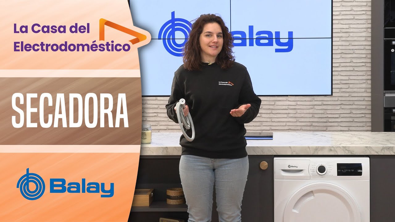 🌞 BALAY SECADORA 3SC386B - Color blanco, condensación, 8 kg, sensor de humedad.