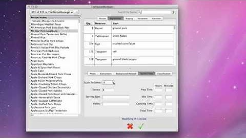 Scaling a recipe in TheRecipeManager