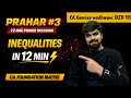 Inequalities in 12 Minutes ⚡ PRAHAR #3 | CA Foundation Maths