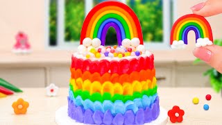 Colorful Most Yummy Rainbow Cake 🌈 Miniature Rainbow Cake Buttercream Compilation 🍰 Mini Cake Ideas