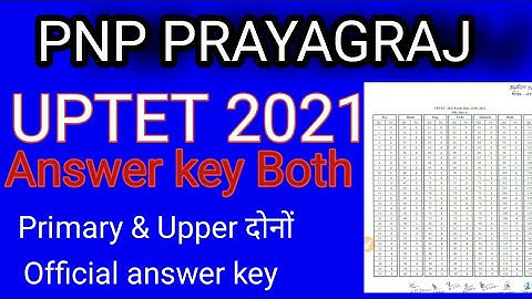 UPTET Answer key Primary & upper primary