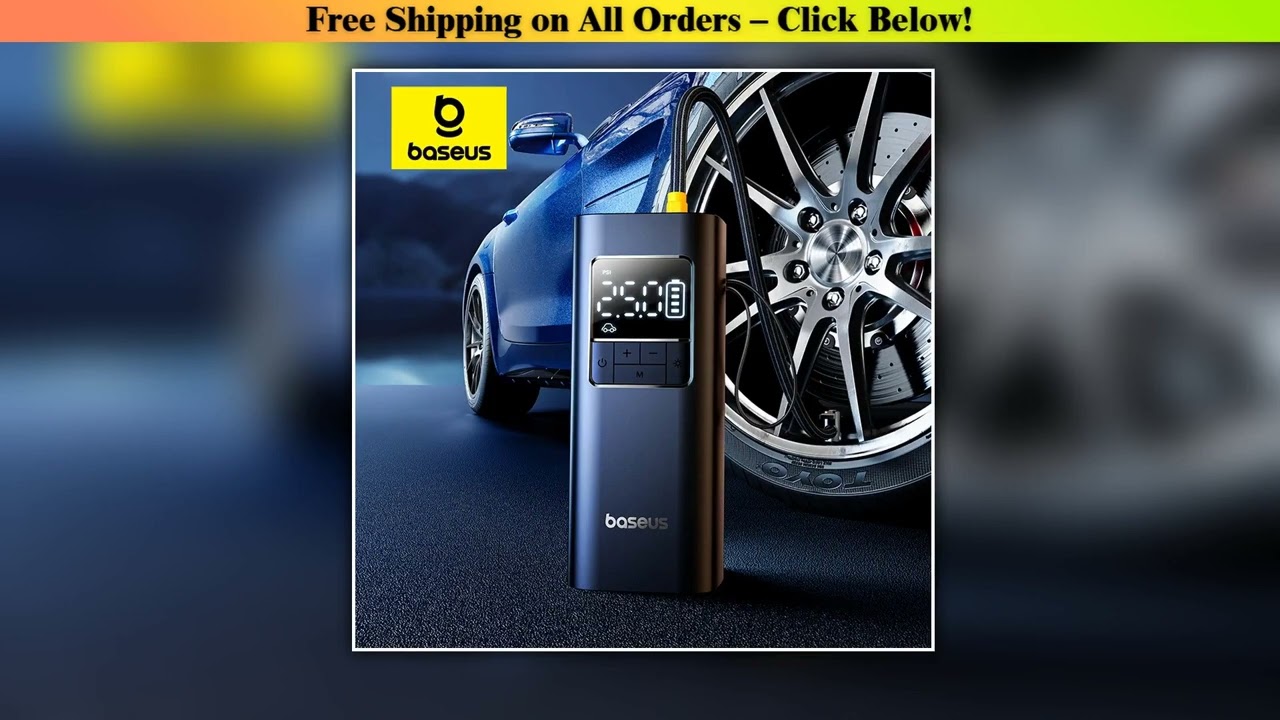 Baseus Wireless Air Pump Portable Air Compressor Smart Digital Electric Car Air Pump for Car