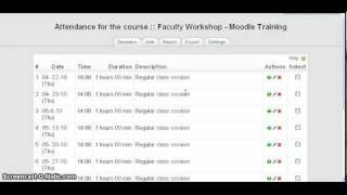 MT016 - Attendance - Part1 - Setup - Moodle V1