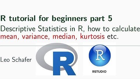 R tutorial for beginners part 5 | how to get an instant overview of your data | summary statistics