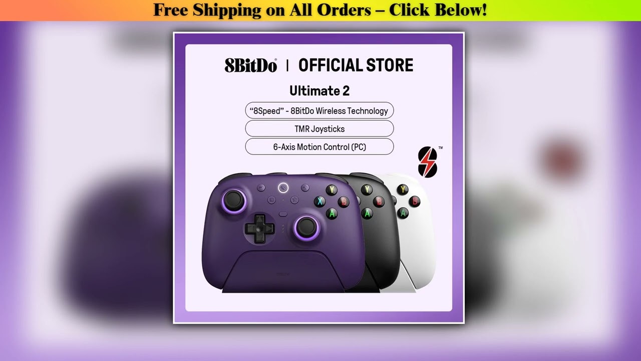 8BitDo Ultimate 2 Wireless Gaming Controller for PC & Android with TMR Joysticks, Switchable