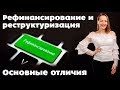 ✓ РЕФИНАНСИРОВАНИЕ И РЕСТРУКТУРИЗАЦИЯ. ОСНОВНЫЕ ОТЛИЧИЯ.