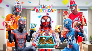 PRO 5 SPIDER-MAN Team || Help Everyone On SPIDER-GIRL Birthday (Action in Real Life) - Bunny Life