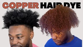 I dyed my hair PERMANENTLY... COPPER! // Black Men