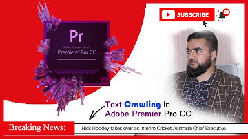 Adobe Premier Pro CC - Text Crawling - In Pashto