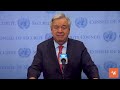 UN Chief Is Not backing Down! Embarrasses Israel Live In His Viral Speech!