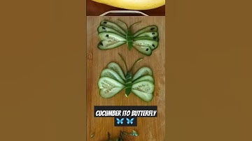 how to make cucumber butterfly? #carving #art #design #fruitart #video #shorts #viral #how #howto