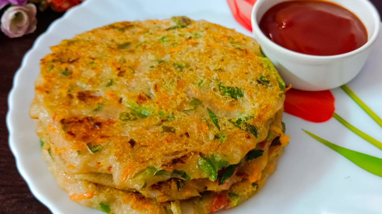 Instant Breakfast Recip Chawal Atte Ki Chilla । Rice Flour Aur Poha Chilla 