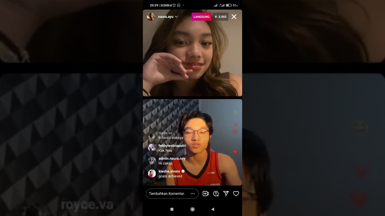 Live Instagram Naura Ayu dan Kiesha Alvaro!! Terbaruu