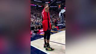 Russell Westbrook Trash Talks Fan Then Catches SICK Alley Oop