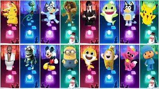Pikachu All Video Megamix 🆚 Baby Shark Friends 🆚 Cocomelon 🆚 Bluey Bingo 🎶 Who Will Win?
