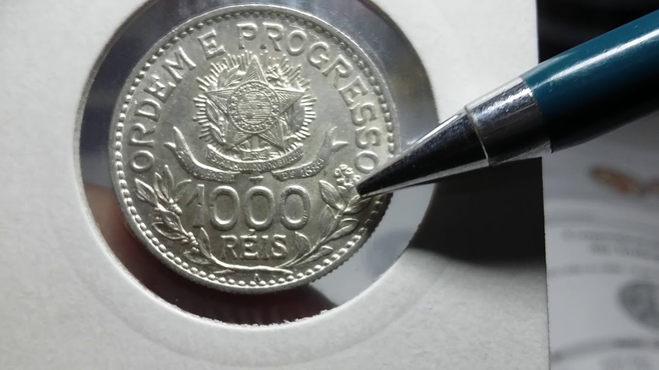 Moeda de 1000 Réis de prata ano 1913. Agradecimento pelo presente e valor atualizado.