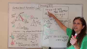 Geometry: Surface Area of Pyramids and Cones (12.3)