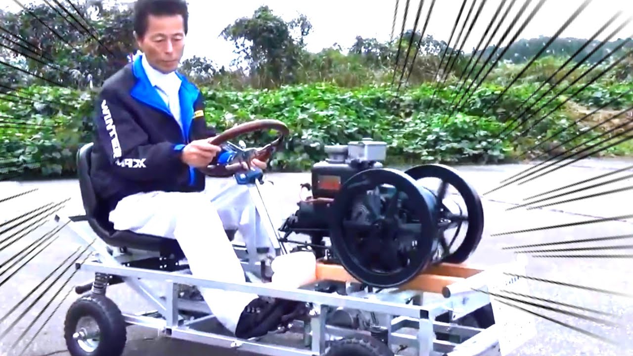 初披露！！【発動機カー】クラシックエンジンを使ってクルマを自作