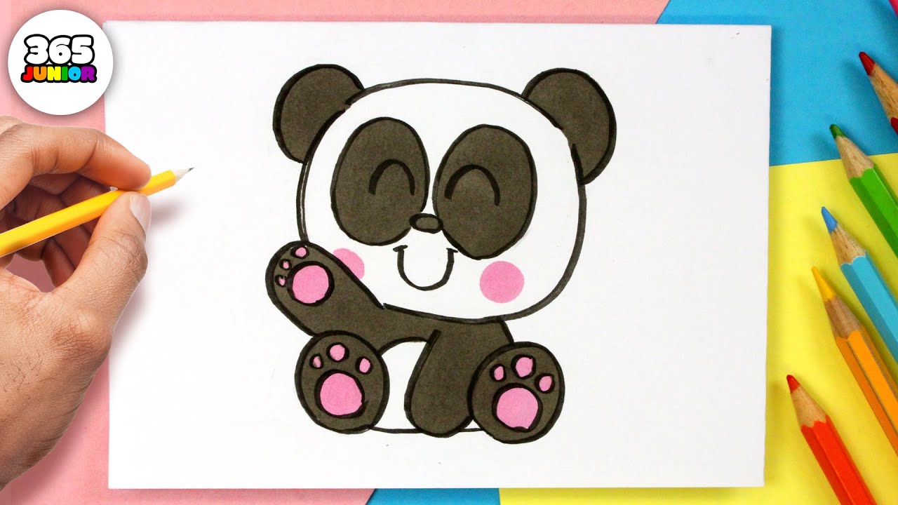 COMO DIBUJAR UN OSO PANDA Fácil y divertido Cómo dibujar paso a paso