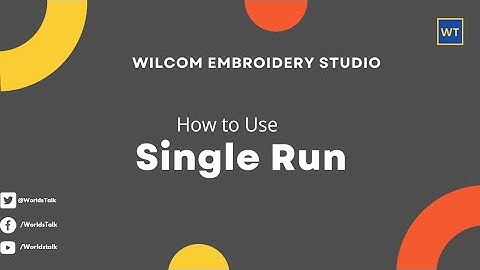 How To Use Single Run In Wilcom Embroidery Studio E2 | Hindi/Urdu | Wilcom Embroidery Studio E2