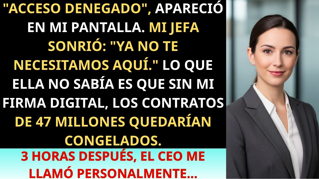 Mi Jefa Me Quitó El Acceso al Sistema… Sin Saber Que Yo Aprobaba Contratos Millonarios