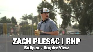 Zach Plesac, RHP | Umpire view | Bullpen | January 13, 2021