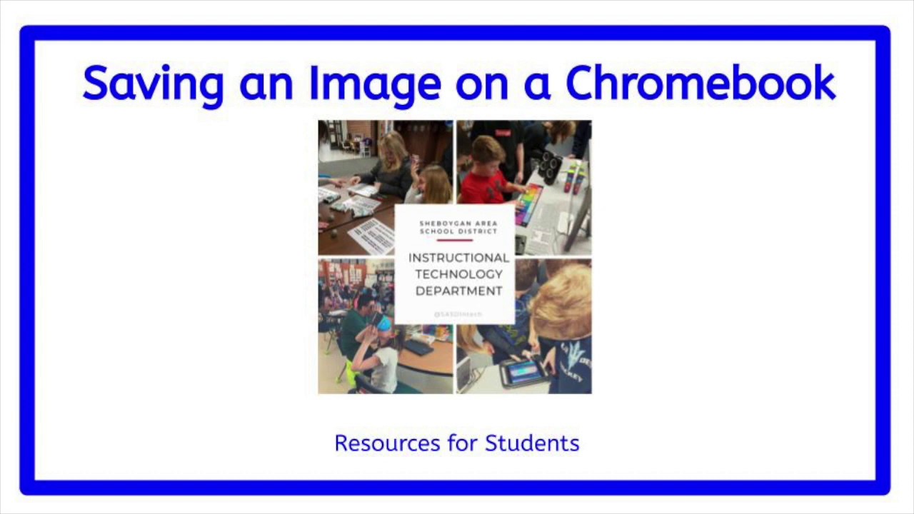 Saving an Image to Chromebook YouTube